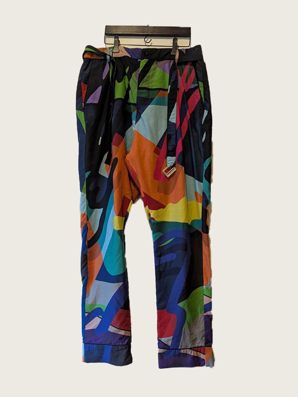 SACAI x KAWS - Colorful belted pants - Sz 4